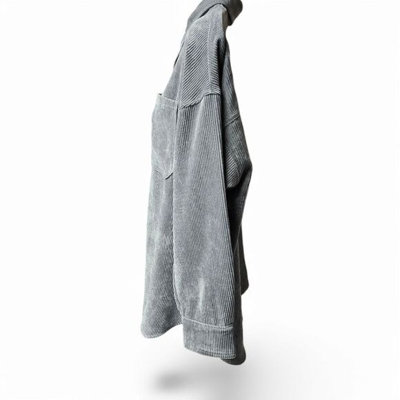 NINE. EIGHT NEW YORK Women's Silverado Sage Long Sleeve Corduroy button Up Tunic - Picture 9 of 16